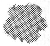 交叉排线（crosshatching）示意图：用多组平行线交叉叠出灰度（公有领域，来源 Wikimedia Commons）
